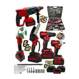 Profesyonel Şarjlı Darbeli 5'li Set 2-26 Hilti 125mm Taşlama 13mm Matkap 650nm Somun Sökme dal bud