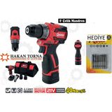 Profesyonel Şarjlı Matkap 16V 2AH Akülü Vidalama Matkap Uç Hediyeli ARM