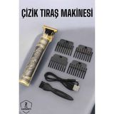 Profesyonel Şarjlı Saç ve Sakal Şekillendirici Çizik Tıraş Makinesi - Renkli