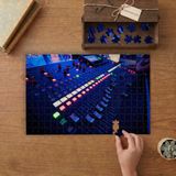 Profesyonel Ses Mikseri Tasarımı 240 Parça Ahşap Puzzle Ahşap Kutuda MP07293