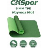 Profesyonel Tpe Yoga Matı 6 Mm – Kaymaz Taban Çift Katmanlı Spor Matı