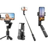 Profesyonel Tripodlu Gimbal, 2 Eksenli Manevra, 70 Cm Uzayabilir Tripod, Led Işıklı Tasarım, Uzaktan Kumandalı, Telefon Stabilize Edici, Selfie Video Vlog Çekimi İçin Tripodlu Selfie Çubuğu Gimbal