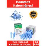 Profesyonel Tüm Kalemlerle Uyumlu Şeker Parmak Delme Hacamat 50 Adet Kalem Iğnesi - 1 Kutu