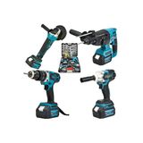 Profesyonel Ultra 4Lü Set Takımı Kırıcı Delici Somun Sıkma Taşlama Ve Vidalama Matkap 58Vf Ph093