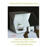 Profesyonel Ürün Fotoğraf Çekim Çadırı Sanatçı Ürün Satıcısı Katlanır Takı Aksesuar Beyaz Led Işık