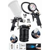 Profesyonel Üstten Depolu Profesyonel 600 cc Boya Sprey Tabancası 1.8mm Lastik Şişirme Takım - 0,2 mm