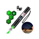 Profesyonel Yeşil Lazer Pointer - 10 Km Menzilli, Usb Şarjlı, 5 Modlu Astronomi Ve Kamp Lazeri Siyah