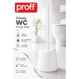 Proff Beyaz Tuvalet Fırçası Seti - Tuvalet WC ve Klozet Temizleme Fırçası