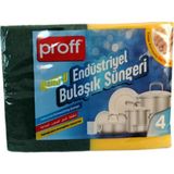 Proff Bulaşık Süngeri Oluklu Endüstriyel 4'lü