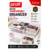Proff Büyük Boy Çok Amaçlı Dolap İçi Düzenleyici Takı Makyaj Çorap Organizer Kutu 49,2 cm x 33 cm