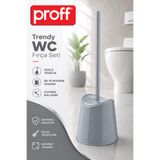 Proff Gri Tuvalet Fırçası Seti - Tuvalet WC ve Klozet Temizleme Fırçası
