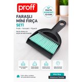 Proff Mini Faraş ve Fırça Takımı Araç İçi Ofis ve Tezgah Üstü Temizlik Seti 22 cm