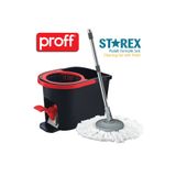 Proff Starex Pedallı Temizlik Seti Pedallı Kova Sap Mafsallı Kapak Mikrofiber Mop Tam Set