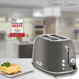 Profi Cook Vintage 2 Dilimli Ekmek Kızartma Makinesi Antrasit - Inox
