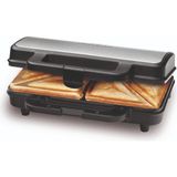 Proficook Pc-St 1092 Xxl Sandviç Tost Makinesi – 900W Elektrikli Sandwichtoaster, Extra Büyük Plakalar & Antihaft Kaplama - Gümüş - Siyah