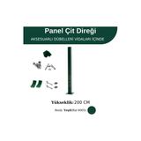 Profil Direk 200 Cm - Çim Çit Direği Panel Çit Direği 2 Adet