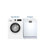 Profilo 6 Program Bulaşık Makinesi(BM6320MA) +9 Kg 1200 Devir Çamaşır Makinesi(CGA242X3TR)