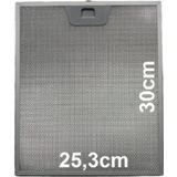 Profilo Davlumbaz Filtresi 253X300 Aspiratör Tel Filtre Ön Kısım Tek Tırnak, Arka Kısım Tırnaksız