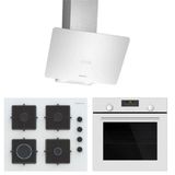 Profilo FRMA234B - DVK6J429 - OE36K2P10D Beyaz Cam 3'lü Ankastre Set