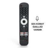 Profilo Netflix-Youtube-Prime Video-Disney Tuşlu LCD Akıllı TV Kumanda - Ses Komutlu