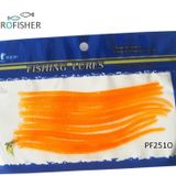 Profısher 10 Adet Set 13,5cm Turuncu Silikon Solucan Sahte Yem