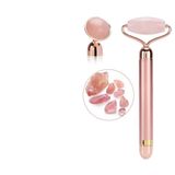 Profisher 2 In 1 Güzellik Masaj Kalem Set Doğal Pink Jade (Yeşim) Taş, Pembe Çubuk