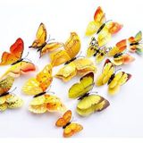 ProFisher 3D PVC Manyetik Kelebek 12 li Duvar Süsleme Dekorasyon Model H3
