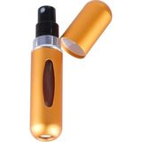 Profisher 5 ml Doldurulabilir Mini Parfüm Sprey Şişesi Seyahat Alüminyum Sprey Atomizer Gold