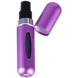 Profisher 5 ml Doldurulabilir Mini Parfüm Sprey Şişesi Seyahat Alüminyum Sprey Atomizer Mor