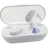 Profisher Bluetooth 5.0 Kablosuz Tws Mikrofonlu Spor Kulaklık 3D Stereo Ses Taşınabilir Şarj Kutulu Beyaz
