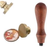 Profisher Boş Mum Mühür Bronz Damga Kafası Yuvarlak 30MM Bronz - Renkli