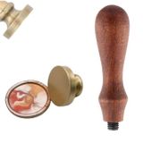 Profisher Boş Mum Mühür Bronz Damga Kafası Yuvarlak 30mm Bronz