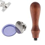 Profisher Boş Mum Mühür Gümüş Damga Kafası Yuvarlak 30mm Bronz