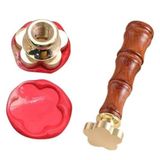 Profisher Boş Mum Mühür Pirinç Damga Başlığı 5 Yapraklı Çiçek 24X284MM