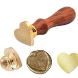 Profisher Boş Mum Mühür Pirinç Damga Başlığı Kalp Şekilli 25x22mm