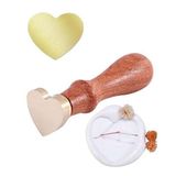 Profisher Boş Mum Mühür Pirinç Damga Başlığı Kalp Şekilli 25X25MM