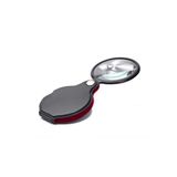 Profisher Cep Katlanır Büyüteç Deri Kılıflı Cam Lensli Okuma Lüp 6x Mini 45 gr