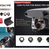 Profisher Dji Mavic Pro Kamera Için Kızaklı Optik Lens 4 Lü Filtre Set Mcuv / Cpl / Nd4 / Nd8
