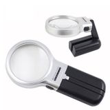 Profisher Katlanabilir Ayarlı Büyüteç 10 LED Işık El Veya Masa Akrilik Optik Lens 3x 4.5x