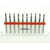 Profisher Mikro Karbür Pcb Matkap Ucu Metal Cnc Sondaj 10LU Set 2.65MM