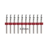 Profisher Mikro Karbür Pcb Matkap Ucu Metal Cnc Sondaj 10LU Set 3.15MM