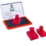 Profisher Mühür Kauçuk Alaşım Kırmızı Kaşe Dikdörtgen 17X35MM