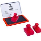 Profisher Mühür Kauçuk Alaşım Kırmızı Kaşe Dikdörtgen 20X30MM