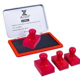 Profisher Mühür Kauçuk Alaşım Kırmızı Kaşe Dikdörtgen 60X30MM