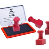 Profisher Mühür Kauçuk Alaşım Kırmızı Kaşe Kare 18X18