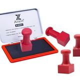 Profisher Mühür Kauçuk Alaşım Kırmızı Kaşe Kare 20X20