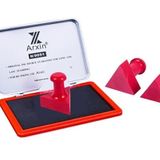 Profisher Mühür Kauçuk Alaşım Kırmızı Kaşe Üçgen 30X30MM