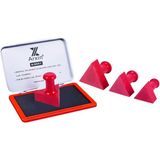 Profisher Mühür Kauçuk Alaşım Kırmızı Kaşe Üçgen 35X35