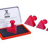 Profisher Mühür Kauçuk Alaşım Kırmızı Kaşe Üçgen 45X45MM