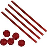 Profisher Mühür Mumu Çubuk Sıcak Tutkal 11 mm x 30 cm 4'lü Kırmızı Renk